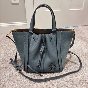 Tory Burch McGraw Dragonfly Leather & Suede Purse